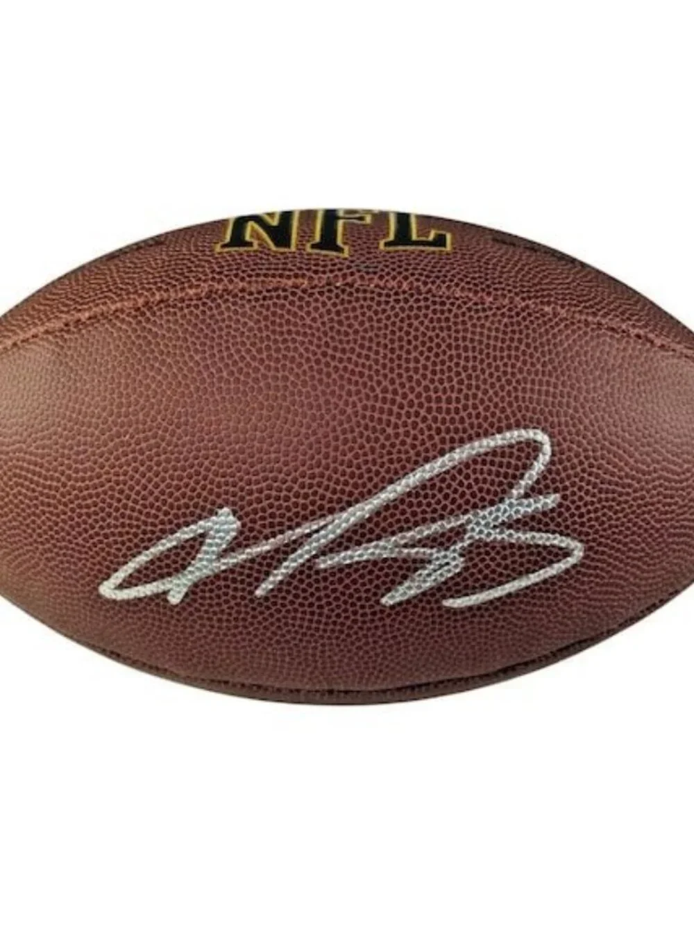 Vernon Davis Signed Wilson Football San Francisco 49ers SB 50 Proof COA